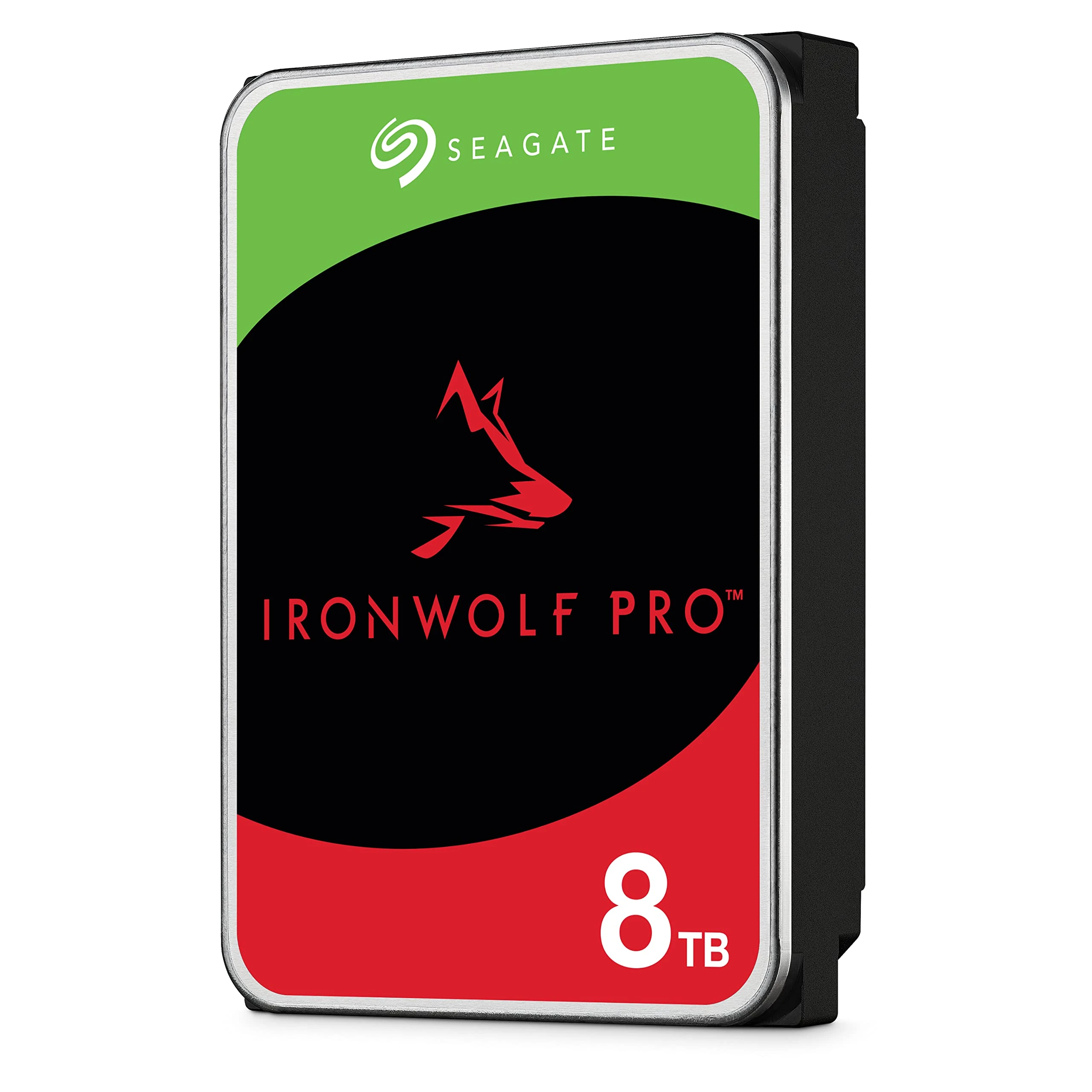 Seagate IronWolf Pro, 8 TB, Enterprise NAS Internal HDD –CMR 3.5 Inch, SATA 6 Gb/s, 7,200 RPM, 256 MB Cache for RAID Network Attached Storage, 3 year Rescue Services (ST8000NT001)