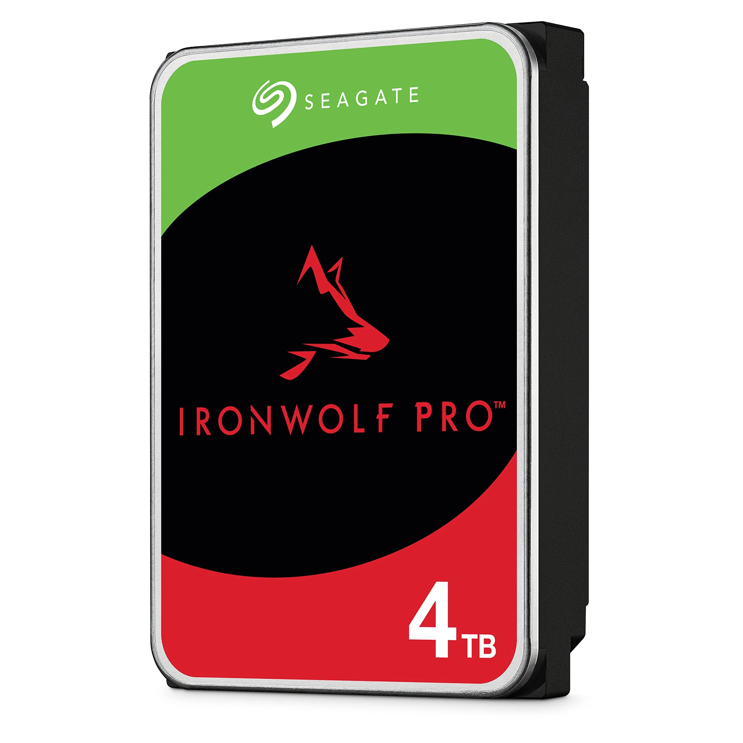 Seagate IronWolf Pro, 4 TB, Enterprise NAS Internal HDD –CMR 3.5 Inch, SATA 6 Gb/s, 7,200 RPM, 256 MB Cache for RAID Network Attached Storage, 3 year Rescue Services (ST4000NT001)