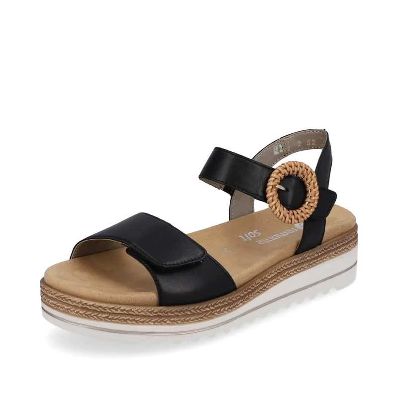 Remonte Women's D0q52 Sandal, Black 00, 4 UK
