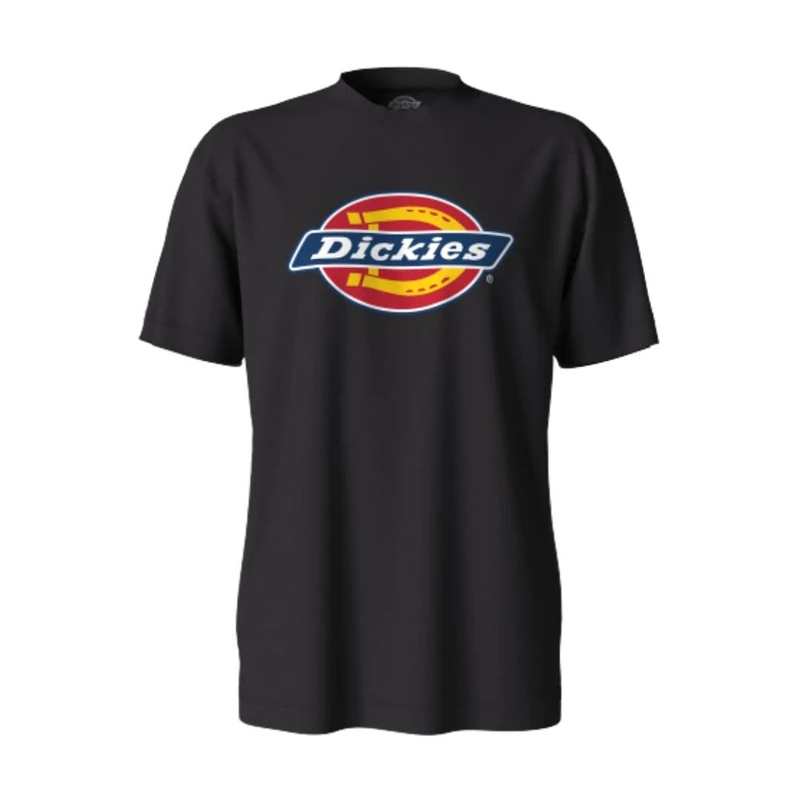 Dickies Men's Big & Tall Short Sleeve Tri-Color Logo Graphic T-Shirt, Knit Black, Large
