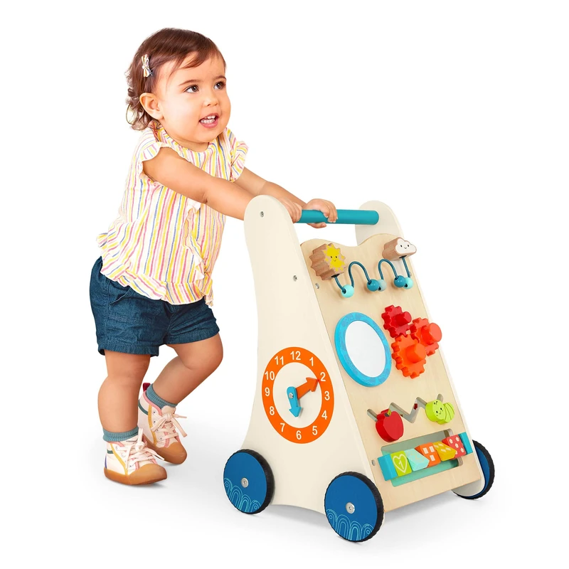 B. toys Little Learning Steps Wooden Activity Walker
