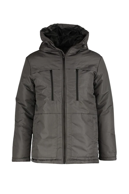 Trendyol Man Regular Swelling Hood Woven Jacket Gray