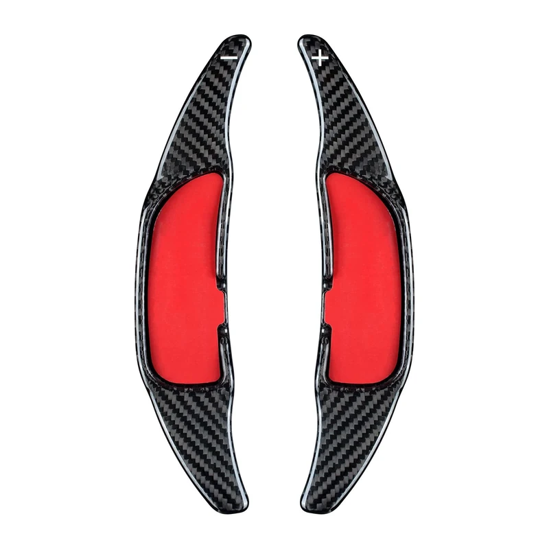 T-carbon Genuine Carbon Fiber Paddle Shifter Extension for Mercedes Benz AMG CLA35 CLA45 GLC43 C43 C63 S G63 2023,Steering Shift Paddles Interior Trim Accessories for Benz AMG,Black - Image 1