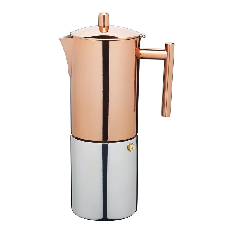 La Cafetière Copper Stovetop Espresso Maker, Stainless Steel, 6ml