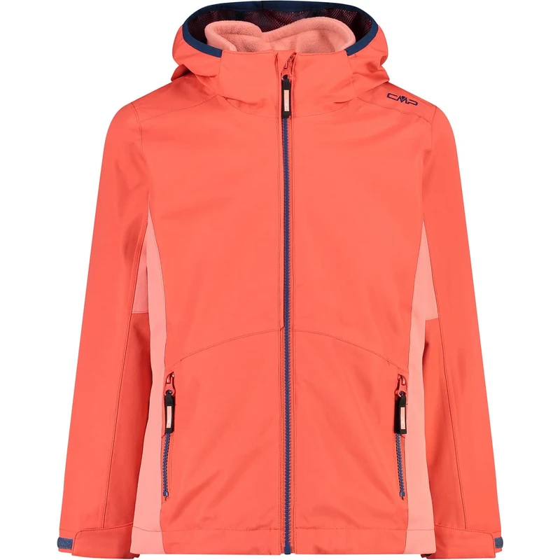 CMP - Kid G Jacket Fix Hood Detachble Inner Jacket, Girls, Campari, 140