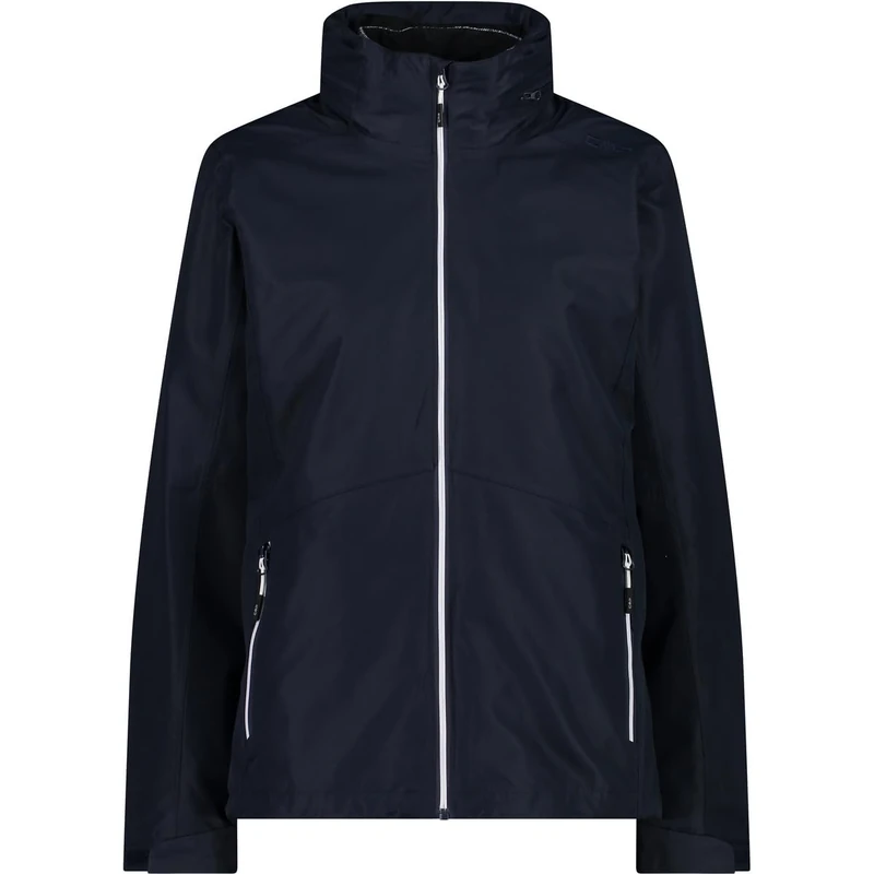 CMP - Woman Jacket Zip Hood Detachble Inn.Jacket, Black Blue, XS