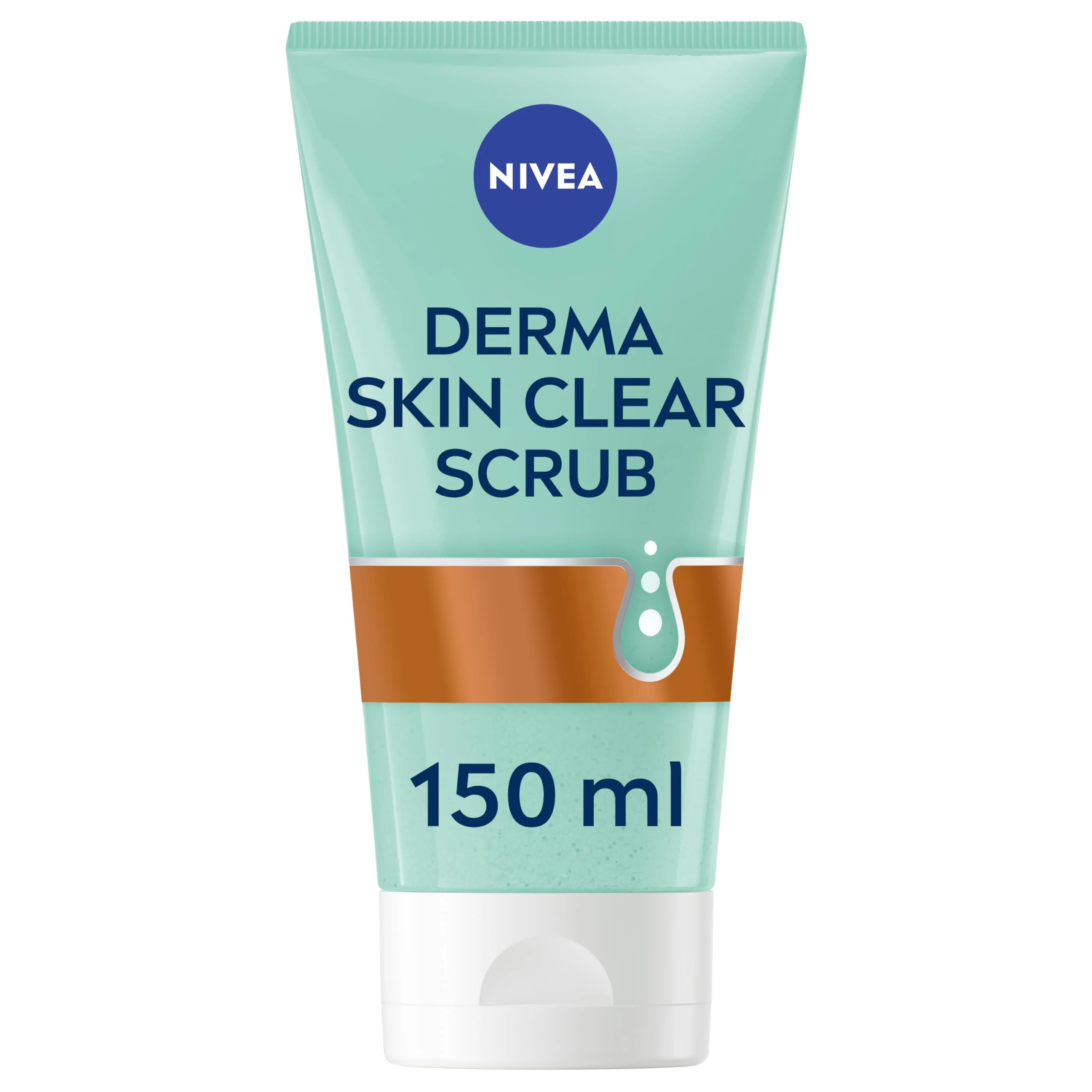 NIVEA Derma Skin Clear Scrub (150ml), Exfoliating Face Scrub, Salicylic Acid Face Scrub Enriched with Niacinamide to Unclog Pores and Refine Skin Textures, For Blemish-Prone Skin,Packaging may vary