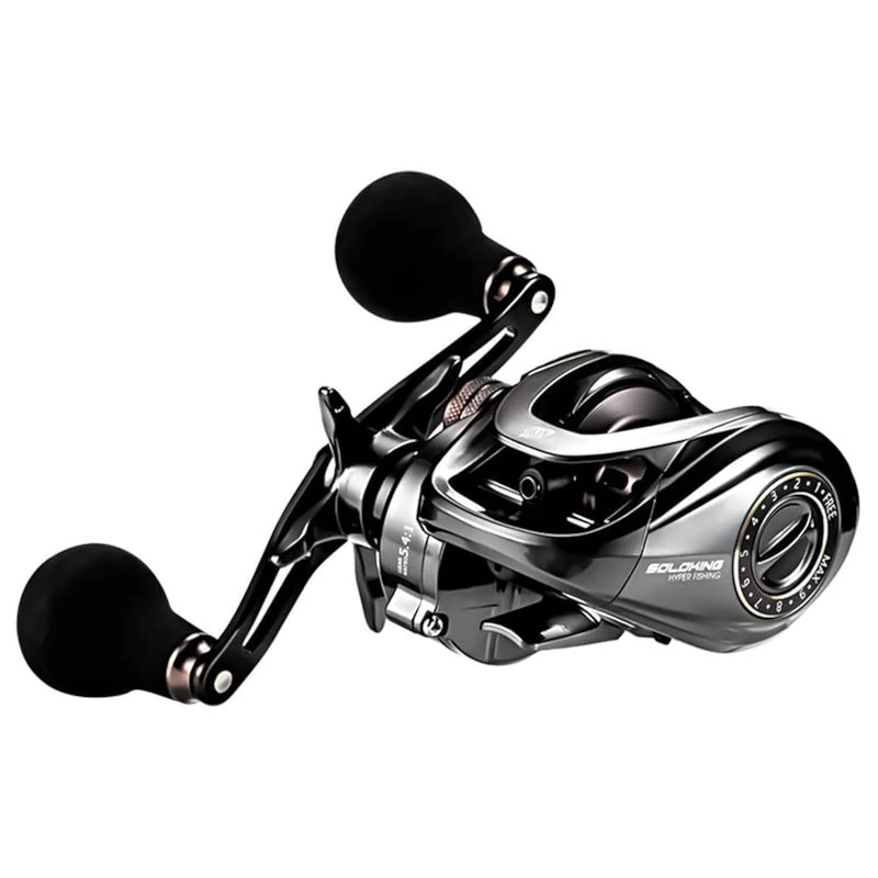 DOVIELLO HIAW200 Baitcasting Reels 21LB Drag Power with 11+1 Smooth Bearings, 7.4:1 High-Speed Gear Ratio Fishing Reel with Compact Design – Left Hand