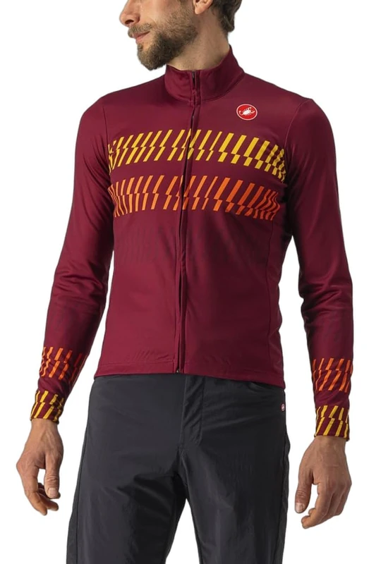 CASTELLI 4522500-421 UNLIMITED TH JERSEY Sweatshirt Men's BORDEAUX/GOLDENROD Size M