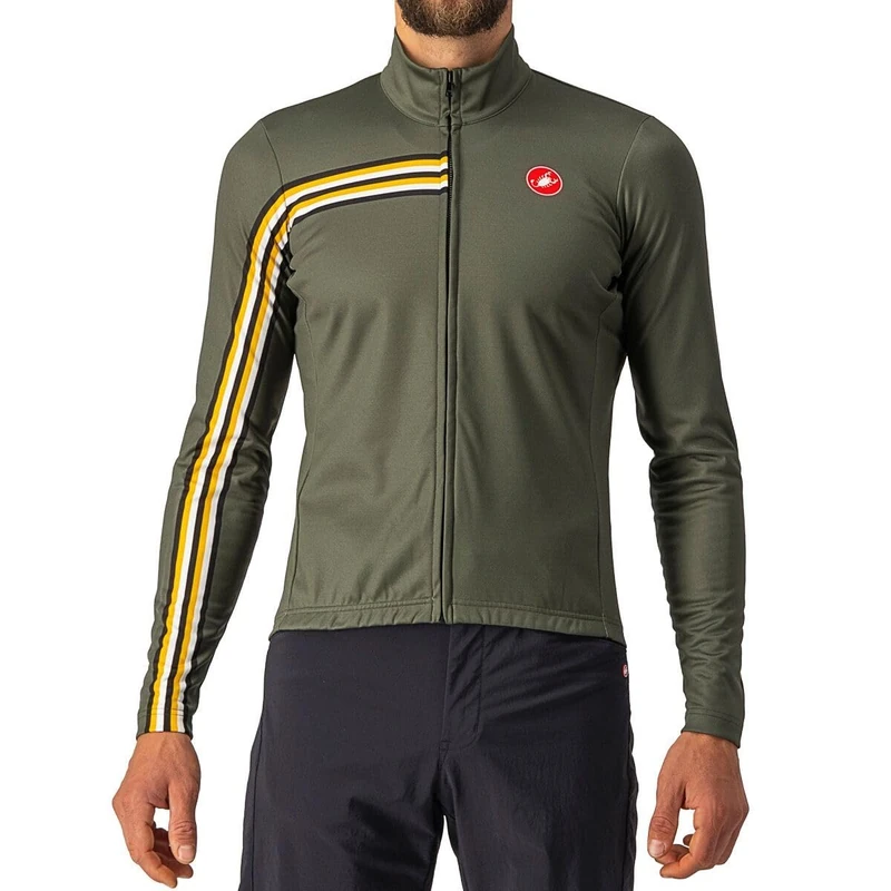 CASTELLI 4522500-075 UNLIMITED TH JERSEY Sweatshirt Men's MILITARY GREEN/GOLDENROD Size M