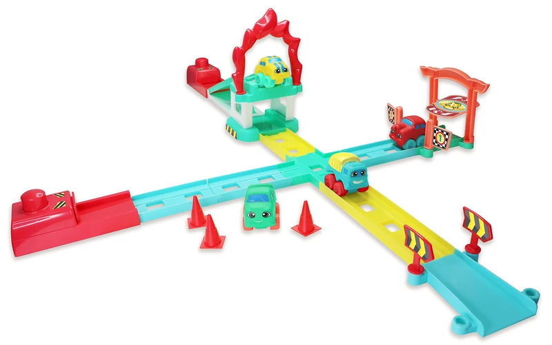 JC TOYS 81508 Jump and Go Multi Car Playset Preschool Toy, Multicoloured