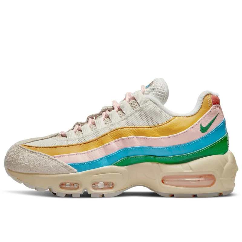 Nike Women's Air Max 95 Sneaker, Rattan/Sail/Laser Bl, 6.5