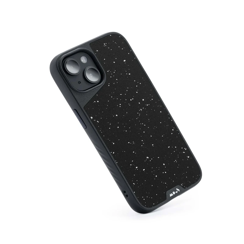 Mous for iPhone 14 Case MagSafe Compatible - Limitless 5.0 - Speckled Black Fabric - Protective iPhone 14 Case - Shockproof Phone Cover - Image 1