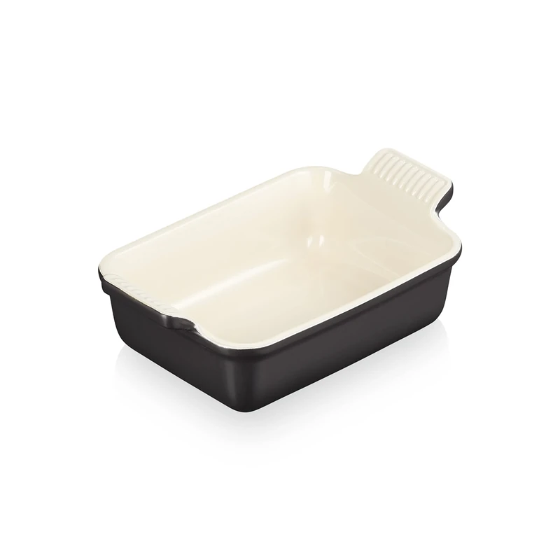 Le Creuset Heritage Rectangular Dish, Stoneware, 19 cm, 1.1 litres, Black Onyx, 71102191400001
