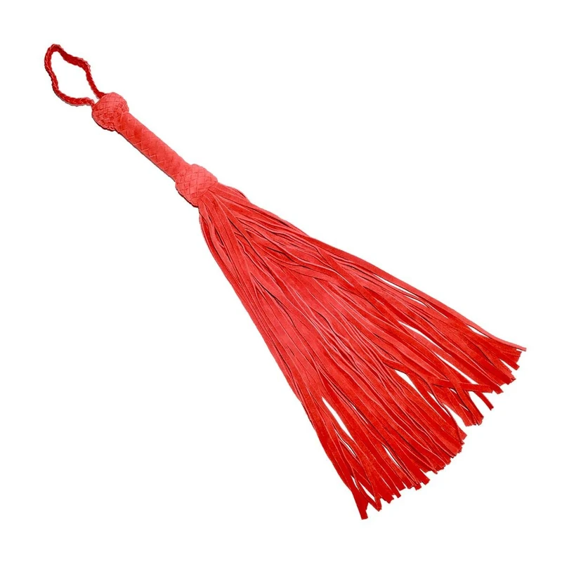 Prowler RED The Leather Suede Flogger Red - Premium Flogger for Exciting BDSM Experiences