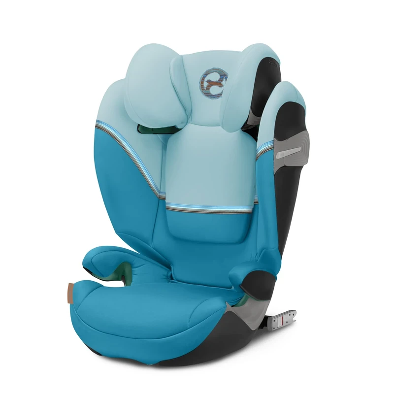 CYBEX Gold child seat Solution S2 i-Fix, For cars with and without ISOFIX, 100 - 150 cm, From approx. 3 to 12 years (15 - 50 kg), Beach Blue