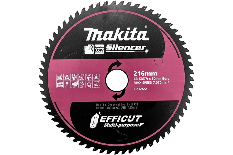 Makita E-16916 TCT Saw Blade 216x30x63T