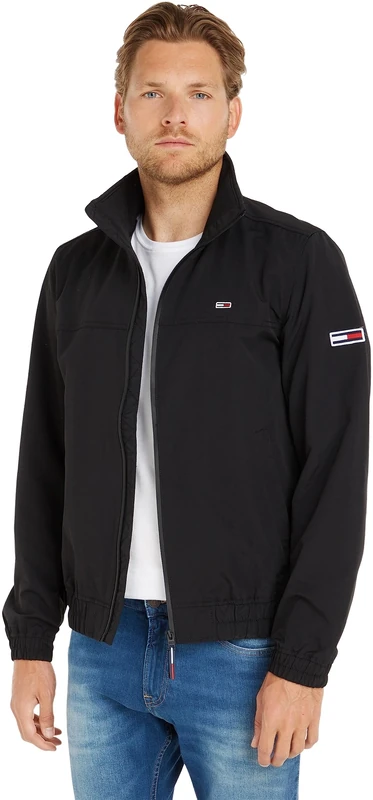 Tommy Jeans Men's Tjm Essential Casual Bomber Dm0dm15382 Woven Jackets, Black, XS