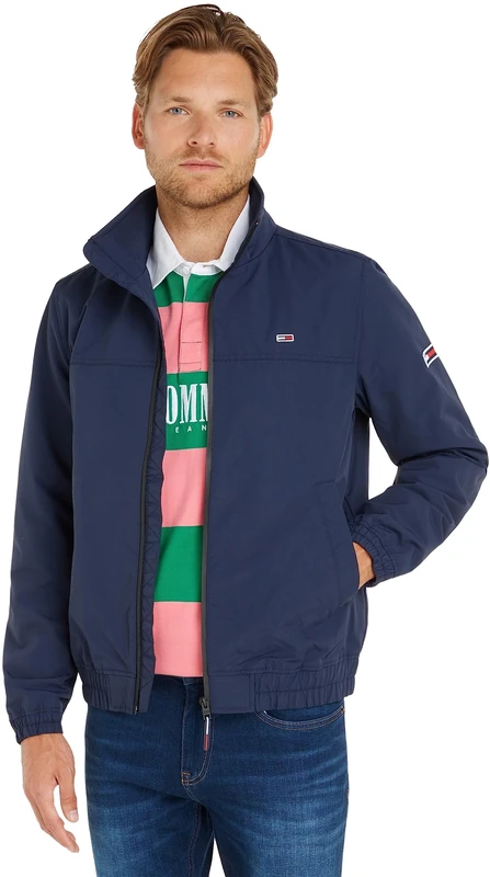 Tommy Jeans Men's Tjm Essential Casual Bomber Dm0dm15382 Woven Jackets, Twilight Navy, S