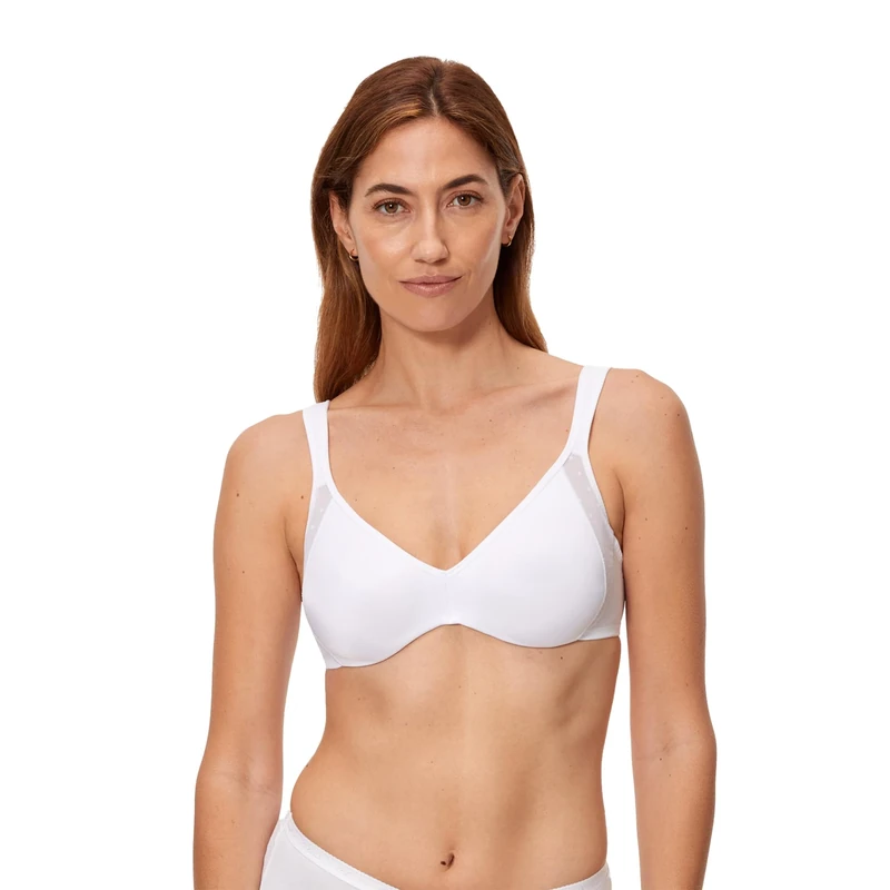 Playtex Bra Woman Expert in Silhouette Minimiser Bra x1, White, 36E
