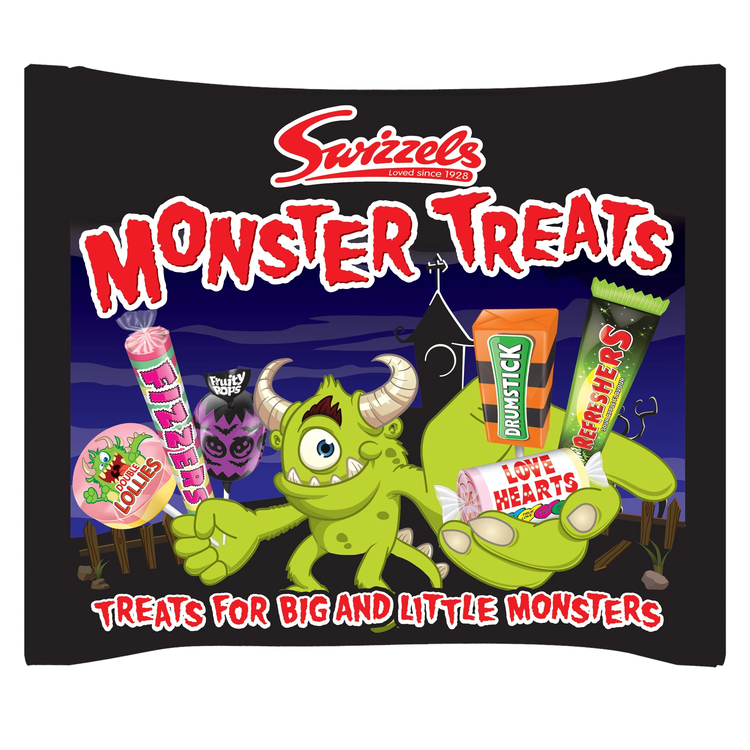 Swizzels Monster Treats Bag 440g - Perfect Halloween Sweets, Fun Swizzels Candy for Trick or Treat, Parties & Sharing