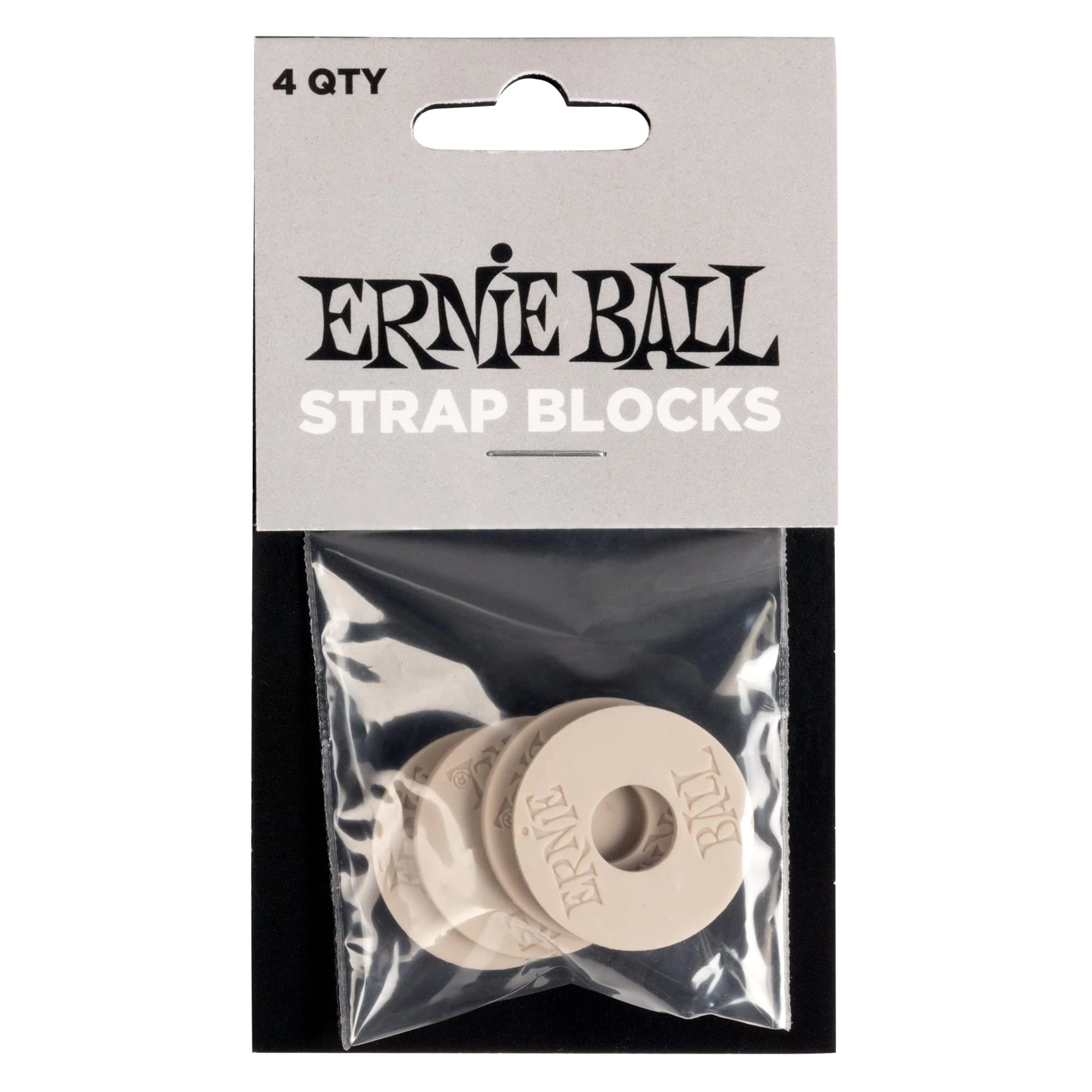 Ernie Ball Strap Blocks 4pk - Gray