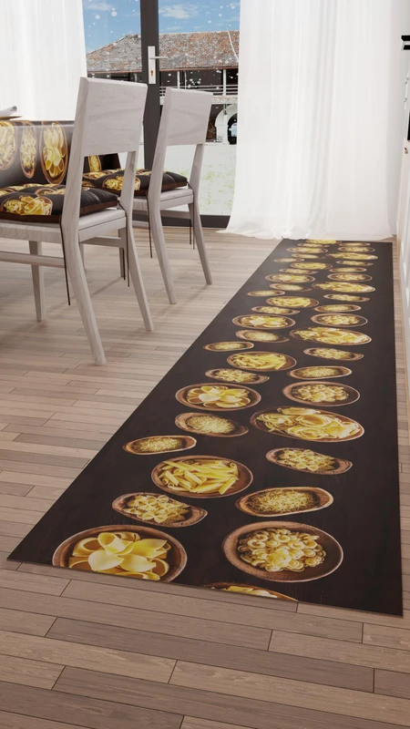 PETTI Artigiani Italiani - Kitchen Rug Runner Kitchen Non-Slip and Washable 52x480 cm Pasta 2 Design 100% Made in Italy