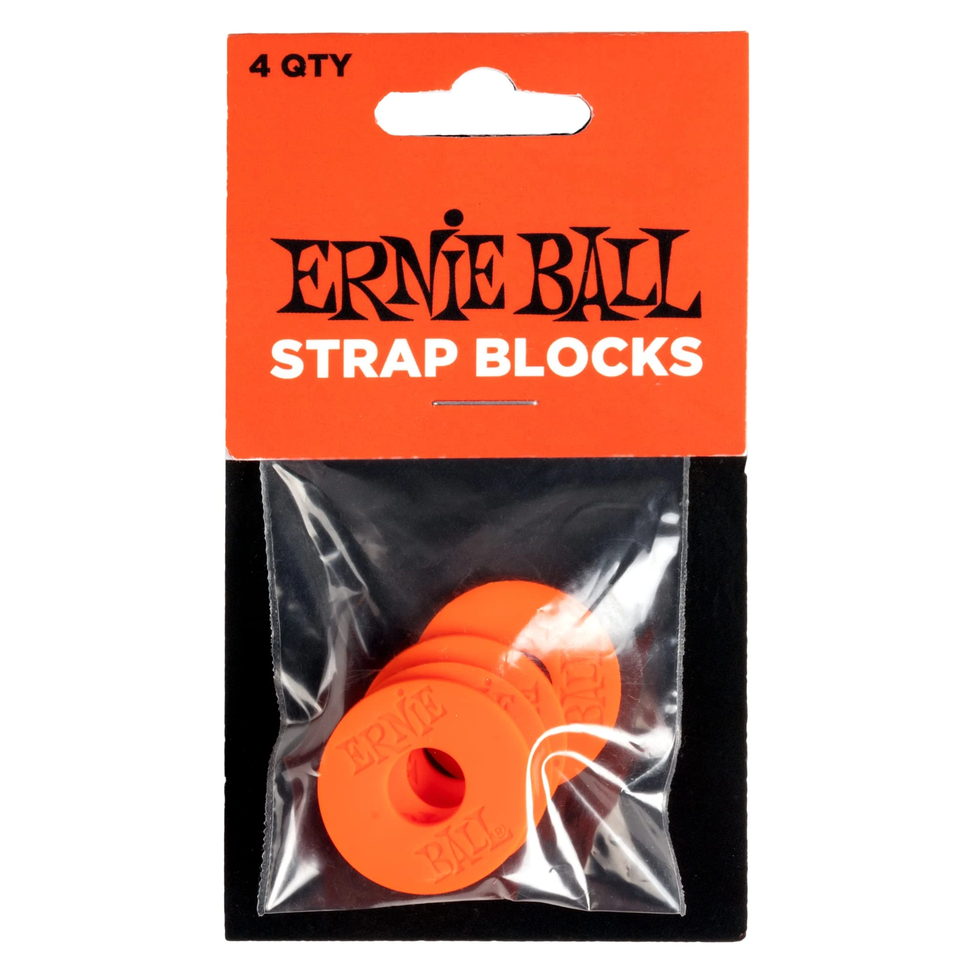 Ernie Ball Strap Blocks 4pk - Red