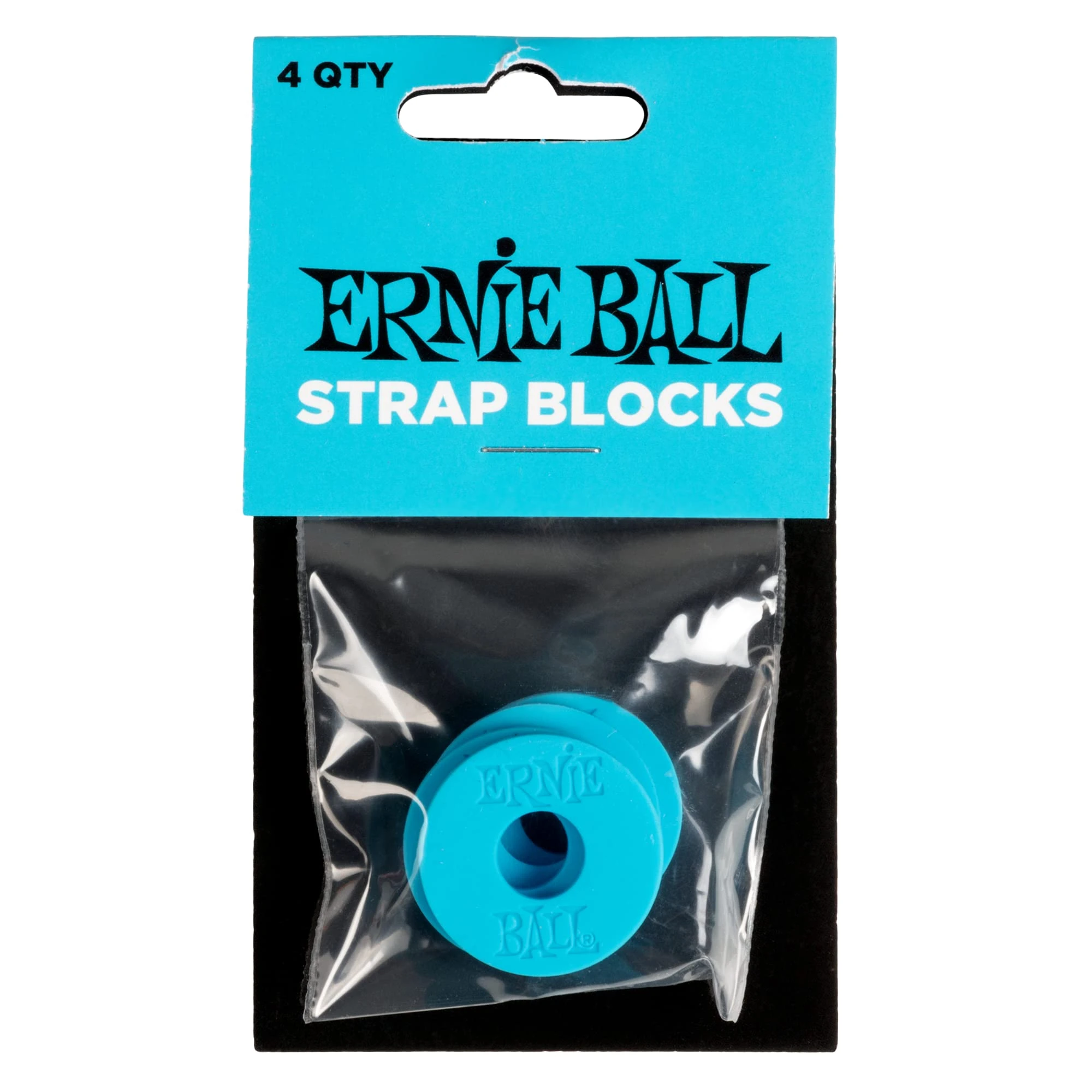 Ernie Ball Strap Blocks 4pk - Blue