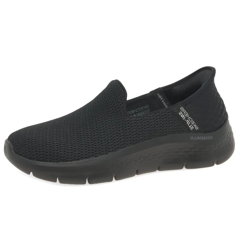 Skechers Women's GO Walk Flex Slipper, Black Textile/Trim, 7 UK