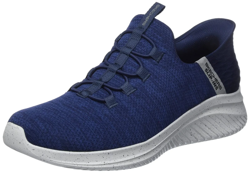Skechers Men's Ultra Flex 3.0 Right Away Sneaker, Navy Mesh/Trim, 7.5 UK