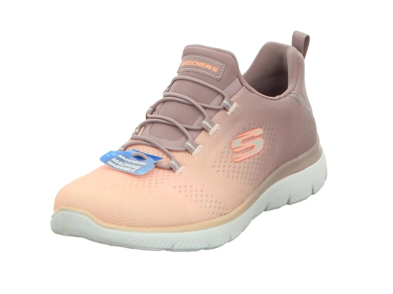 Skechers Women's Summits Bright Charmer Trainers, Light Mauve Mesh/Coral Trim, 5 UK