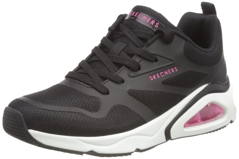Skechers Women's TRES-AIR Revolution-AIRY Sneaker, Black Hot Melt/Mesh, 2.5 UK
