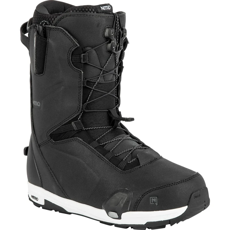 Atomic Profile TLS 23 Men's Nitro Snowboards All Mountain Freeride Freestyle Highend Premium Quick Lacing System Step On Boot Snowboard Boot, Black, MP 27.0 // EU 41 1/3 // US 9
