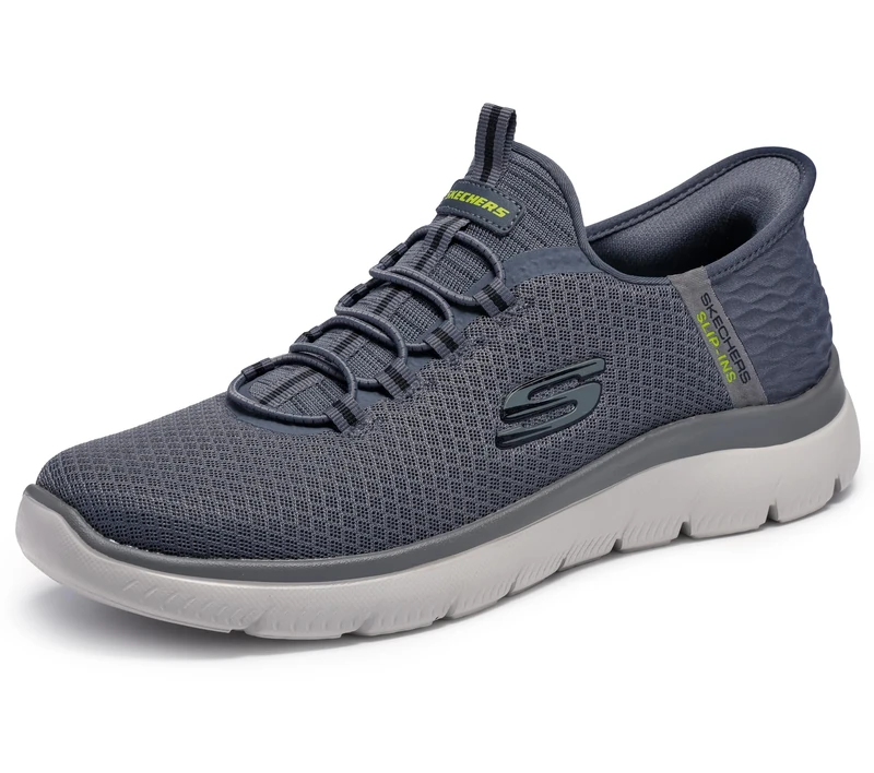 Skechers Men's Summits HIGH Range Sneaker, Charcoal Mesh/Trim, 7 UK
