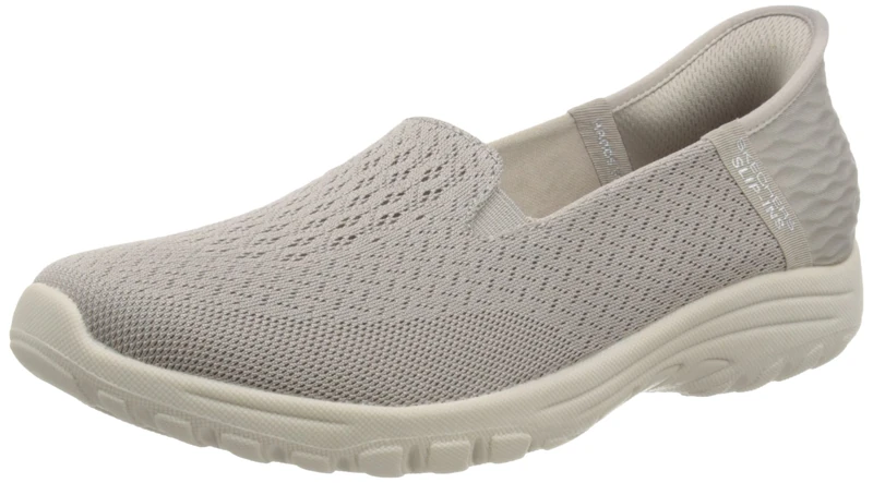 Skechers Women's Reggae Fest 2.0 Sneaker, Taupe Mesh, 4 UK