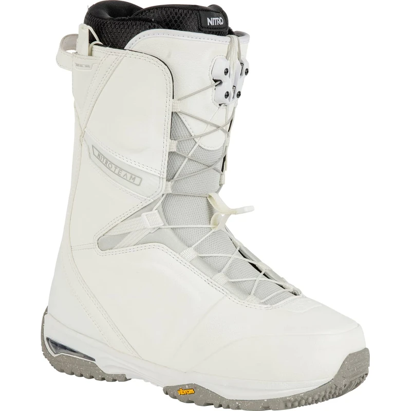 Nitro Men's Snowboards Team TLS '23 All Mountain Freeride Freestyle Quick Lacing System Boot Snowboard Boot White MP 29.0 // EU 44 // US 11