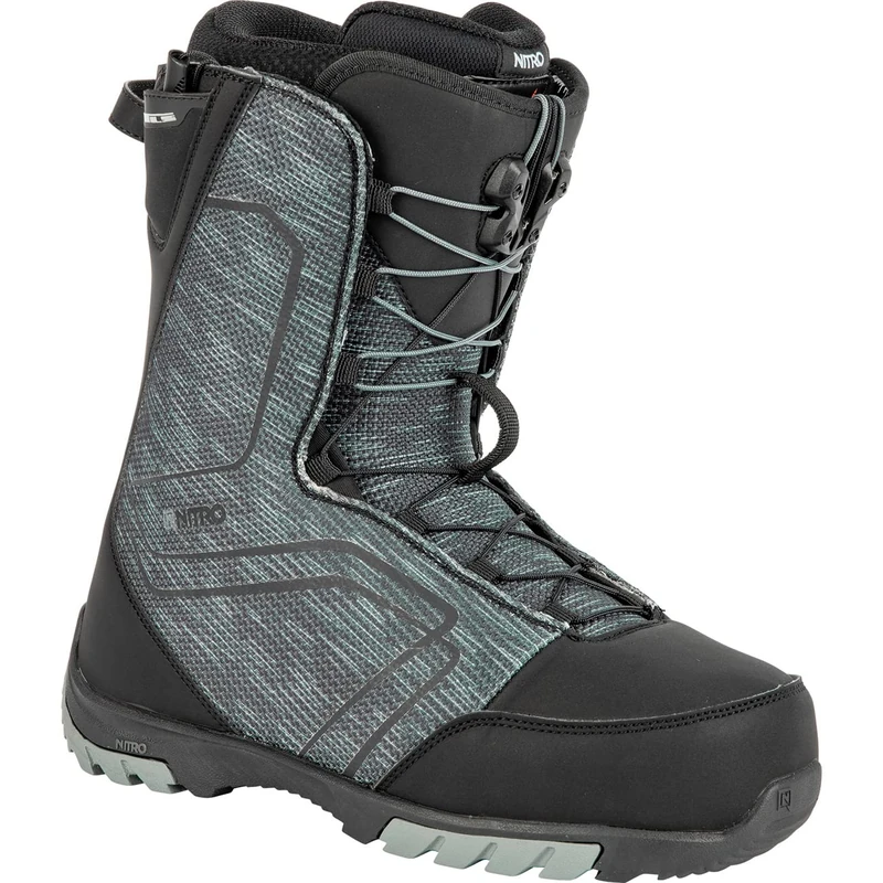 Nitro Men's Snowboards Sentinel TLS '23 All Mountain Freestyle Quick Lacing System Boot Snowboard Boot, Black, MP 25.0 // EU 38 2/3 // US 7