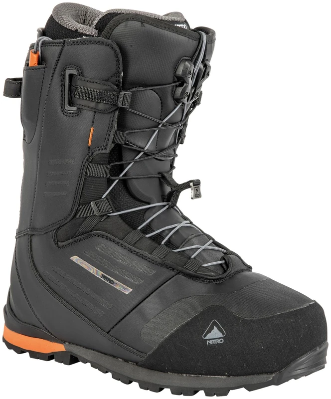 Atomic Men's Nitro Snowboards Incline TLS '23 Splitboard Boot All Mountain Freeride Premium Snow Lacing System Boat Snowboard Boot, Black, MP 30.0 // EU 45 1/3 // US 12