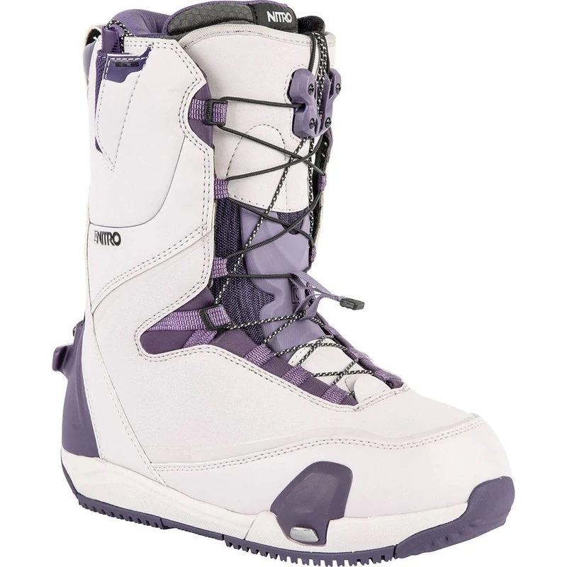 Nitro Women's Snowboards CAVE TLS '23 Step On All Mountain Freestyle Freeride Quick Lacing System Boat Snowboard Boot Purple MP 26.5 // EU 40 2/3 // US 9