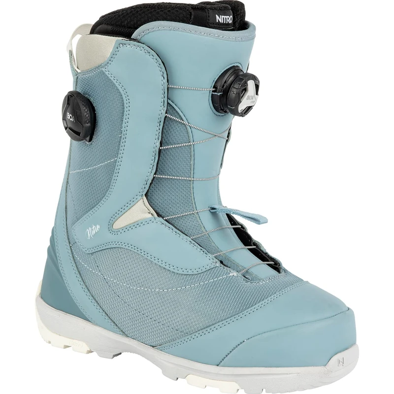 ATOMIC Women's Nitro Men's Cypress Boa Dual '23 All Mountain Freestyle Quick Lacing System Boat Snowboard Boot, Blue-Grey, MP 27.0 // EU 41 1/3 // US 9.5