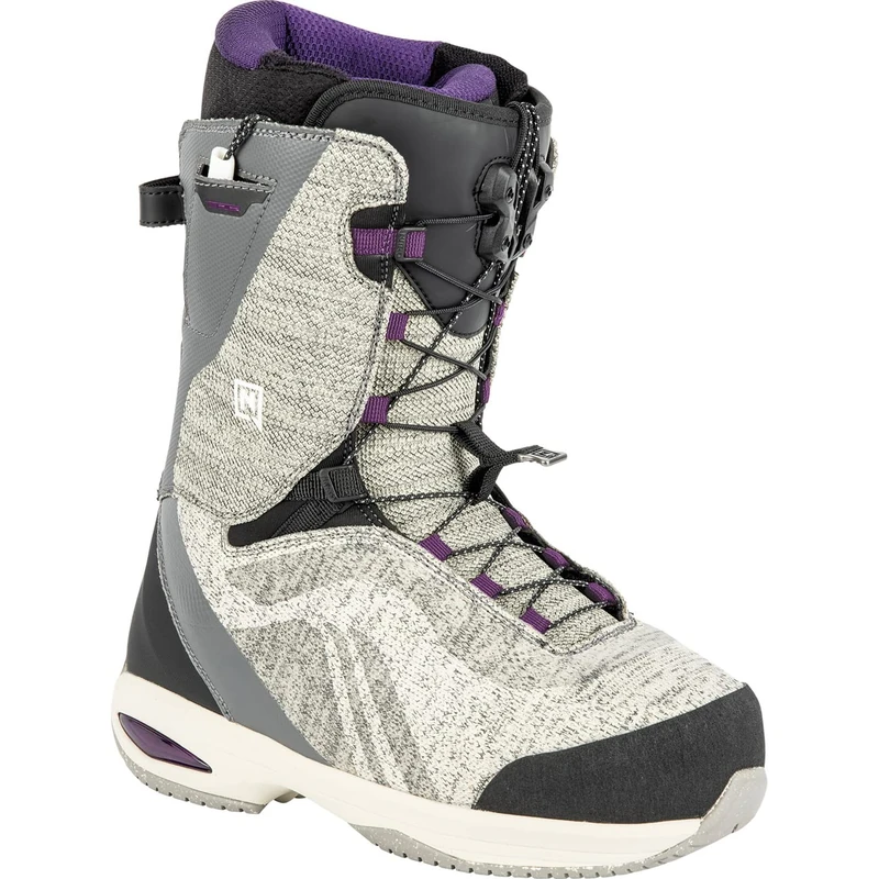 Nitro Women's Nitro Women's Ronda Tls '23 Lightweight Snowboard Shoes with Quick Lacing System Snowboard Boot, Heather Grey, MP 25.5 // EU 39 1/3 US 8