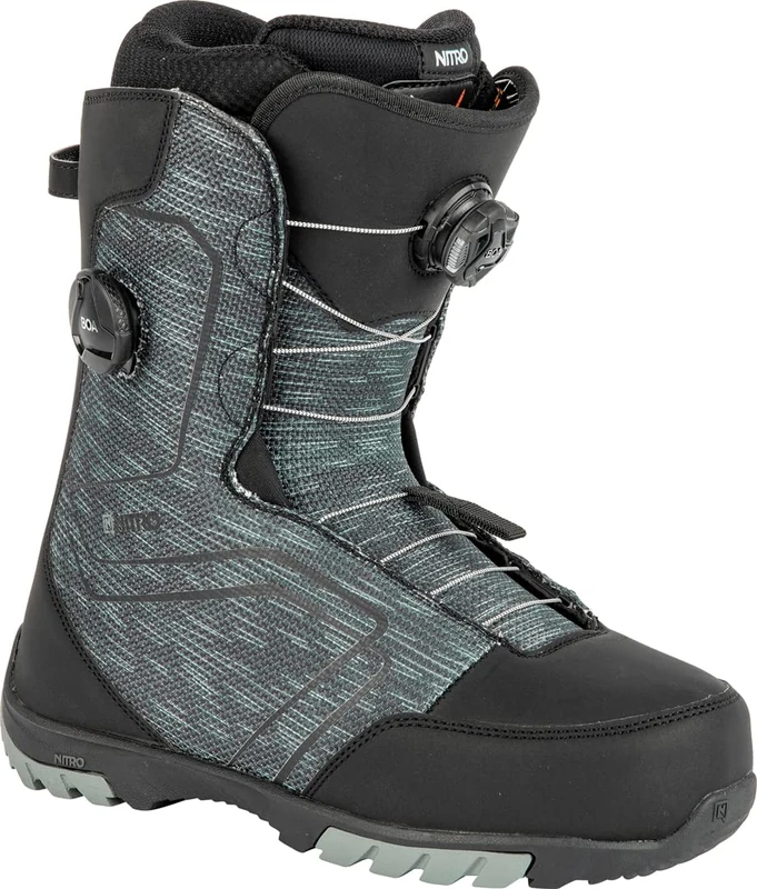 Nitro Men's Snowboards Sentinel BOA '23 All Mountain Freestyle Quick Lacing System Cheap Boat Snowboard Boot Black MP 30.0 // EU 45 1/3 // US 12