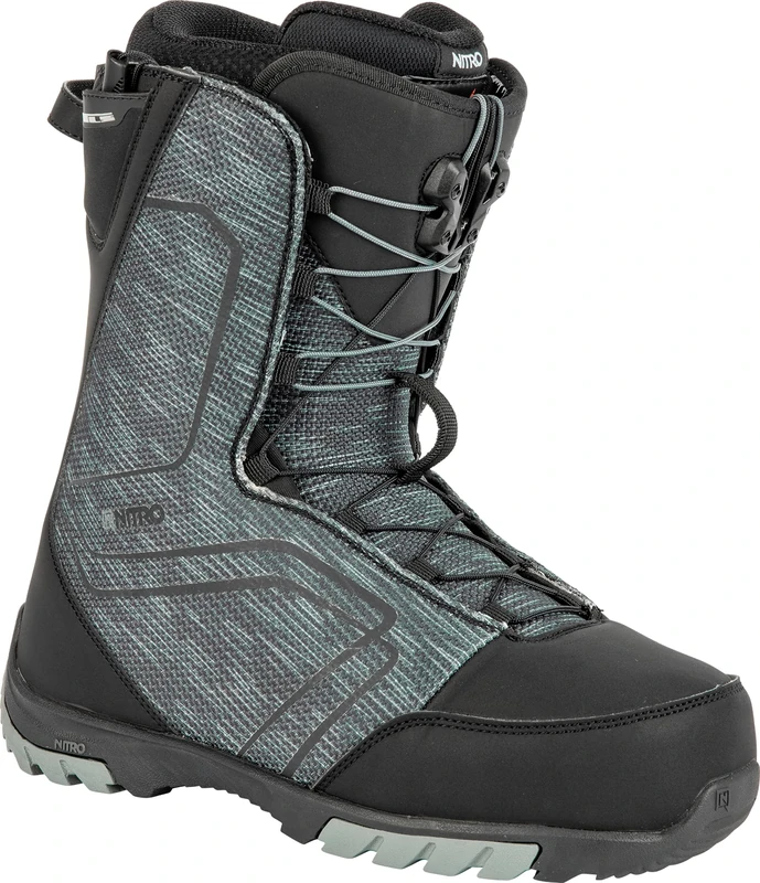 Nitro Men's Snowboards Sentinel TLS '23 All Mountain Freestyle Quick Lacing System Boot Snowboard Boot, Black, MP 31.0 // EU 46 2/3 // US 13