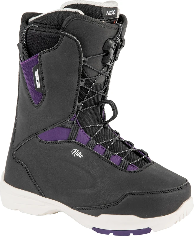 Atomic Women's Scala TLS Snowboard Boots, Black-Purple, MP 26.5 // EU 40 2/3 // US 9