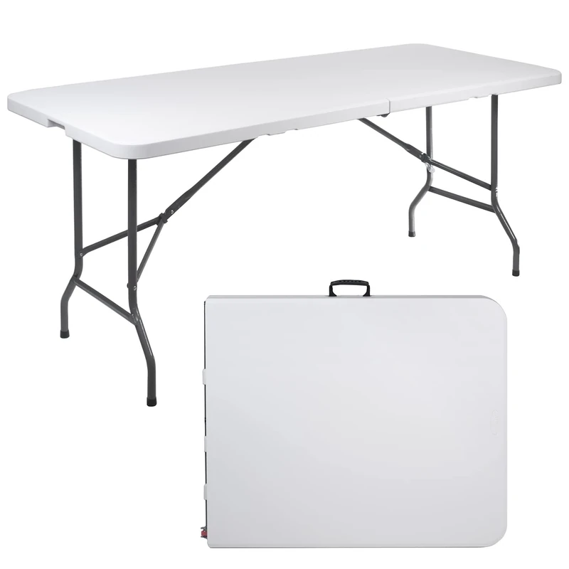 Green Blue GB370 Folded Catering Garden Patio Terrace Balcony Table Suitcase Table, 180x75x74cm, HDPE, max. 150kg - Image 1