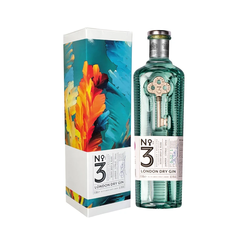 No.3 London Dry Gin 70cl, Voted Best in The World 4 Times,Great Cocktails Including Martini,Cocktail Mixer for Negroni, Gin & Tonic, Tom Collins, 46% ABV