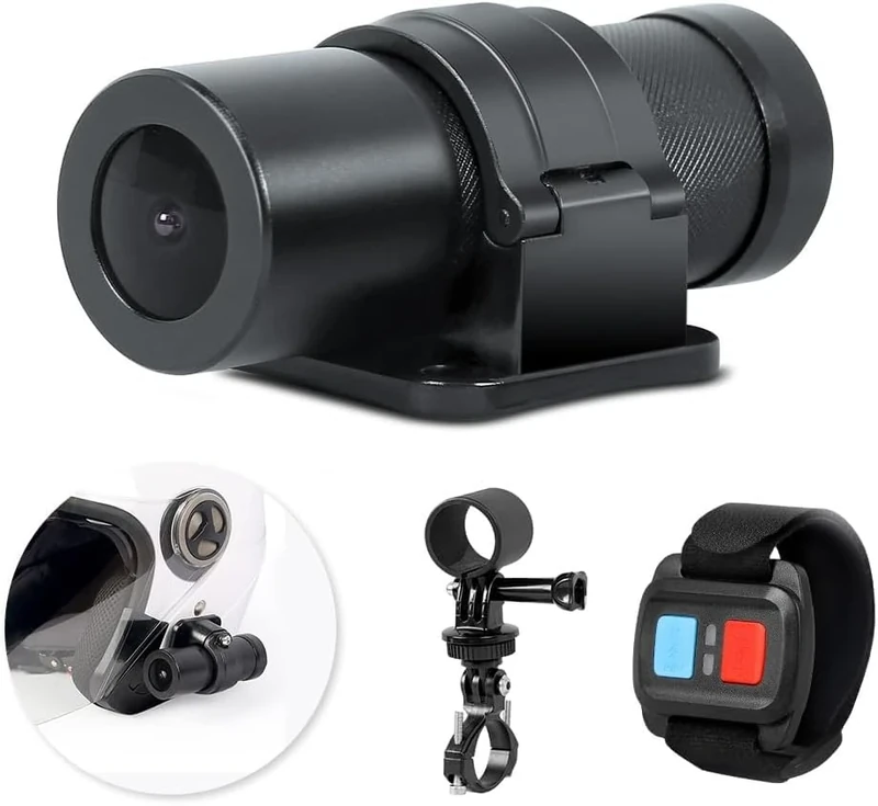 VSYSTO WiFi Helmet Camera with Remote Control for Bicycle Motorcycle, HD 1080P Waterproof 150 Degree Wide Angle Lens Starlight Night Vision Bike Dash Cam Action Camera, Loop Recording, G-sensor (D5S)