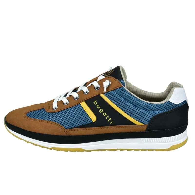 bugatti Man Men's Sporty Lace-Up Shoes, Cognac Blue, 9 UK