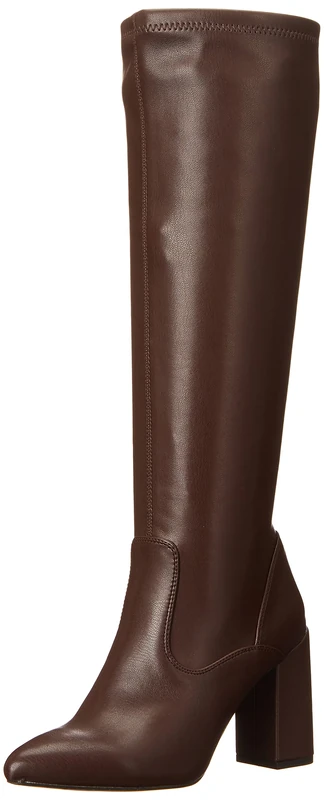 Franco Sarto Women's Katherine Knee High Boot, Dark Brown Faux Leather, 4 UK